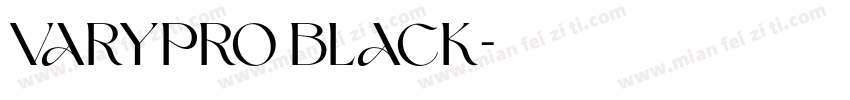 VaryPro Black字体转换
